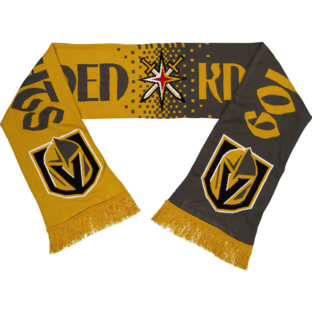 Vegas Golden Knights Premium Jacquard Scarf featuring team logo and colors