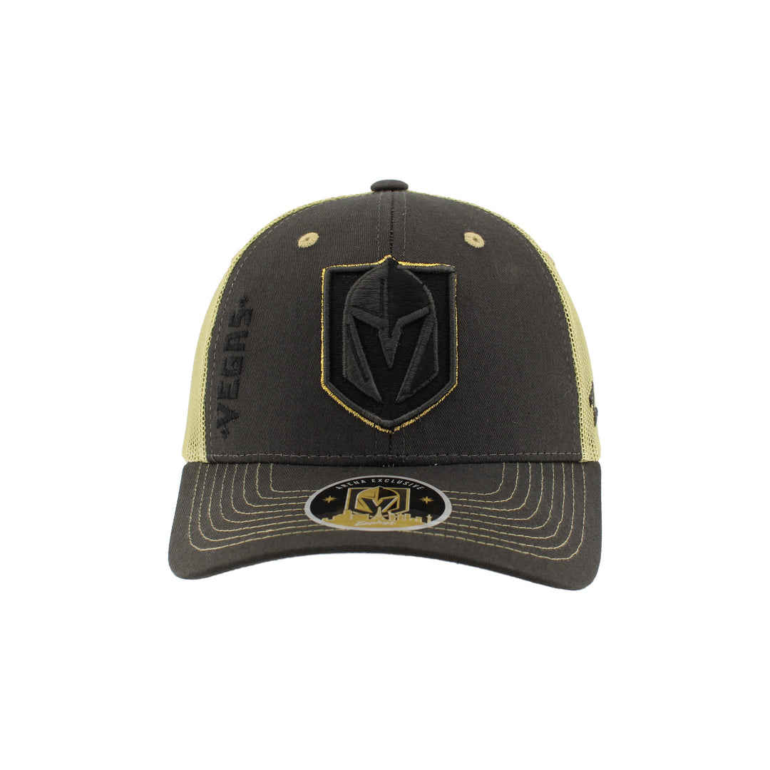 Vegas Golden Knights Primitive Trucker Cap - BLACK GOLD