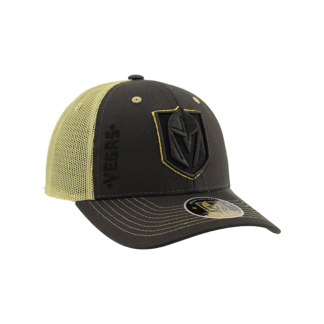 Vegas Golden Knights Primitive Trucker Cap - BLACK GOLD