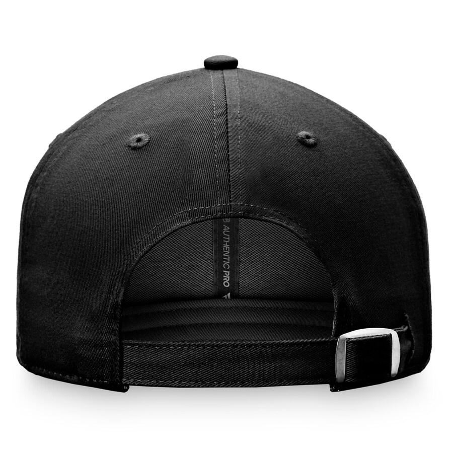 Black Vegas Golden Knights Realm Uknighted Cap with adjustable strap closure