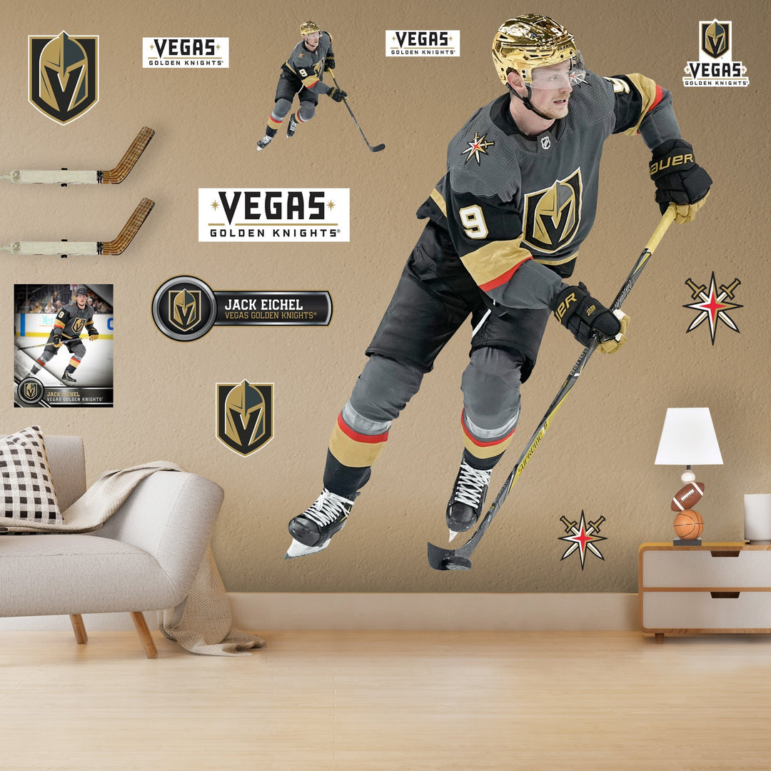 Vegas Golden Knights Removable Adhesive Jack Eichel Decal