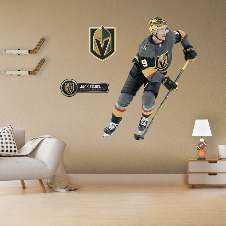 Vegas Golden Knights Removable Adhesive Jack Eichel Decal