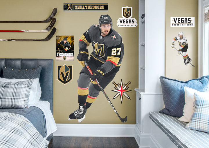 Vegas Golden Knights Removable Adhesive Shea Theodore Decal