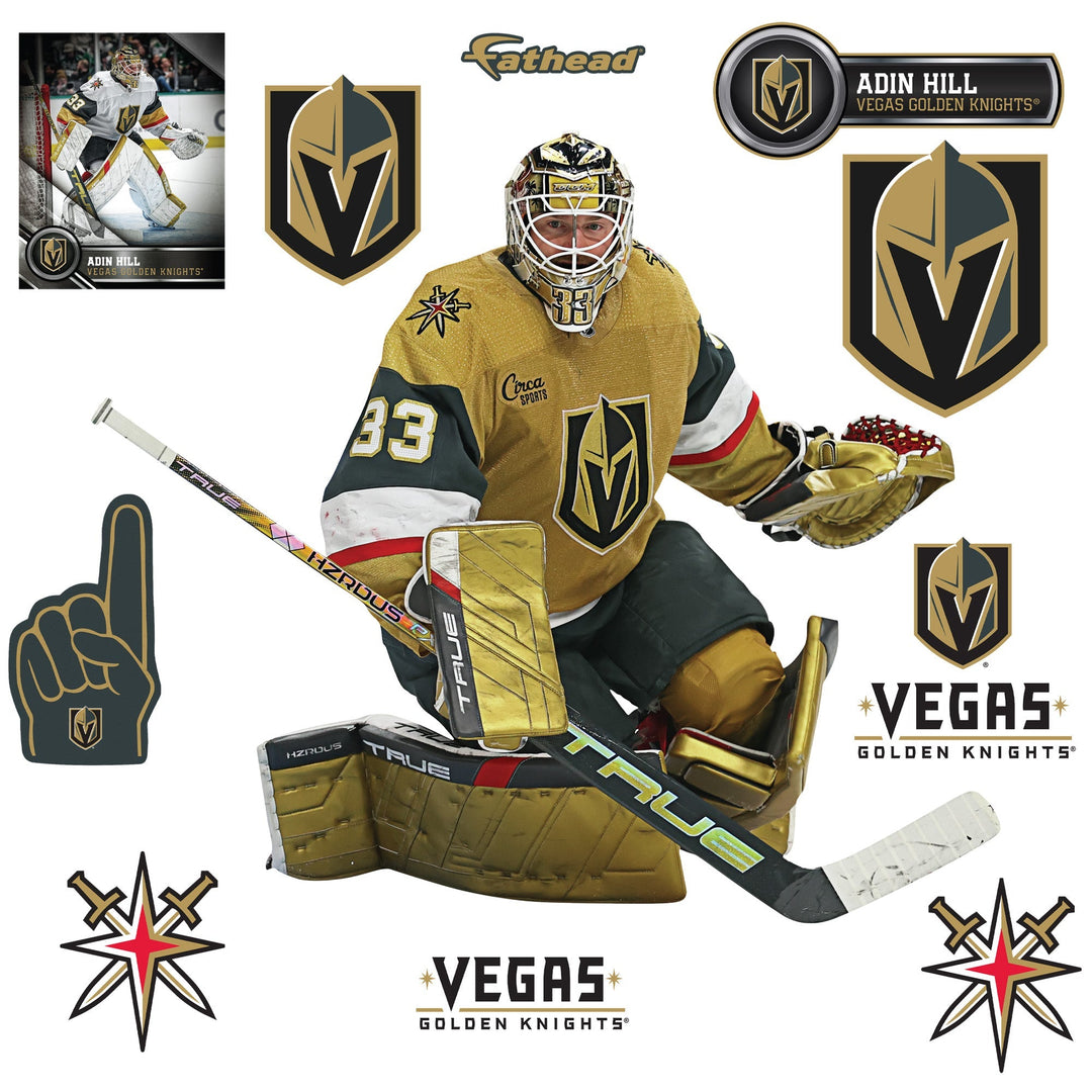 Vegas Golden Knights Removeable Adhesive Adin Hill Decal