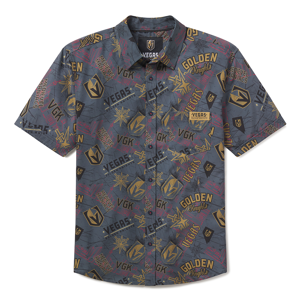 Vegas Golden Knights Repeat Logo Button-Up Shirt - Shirt