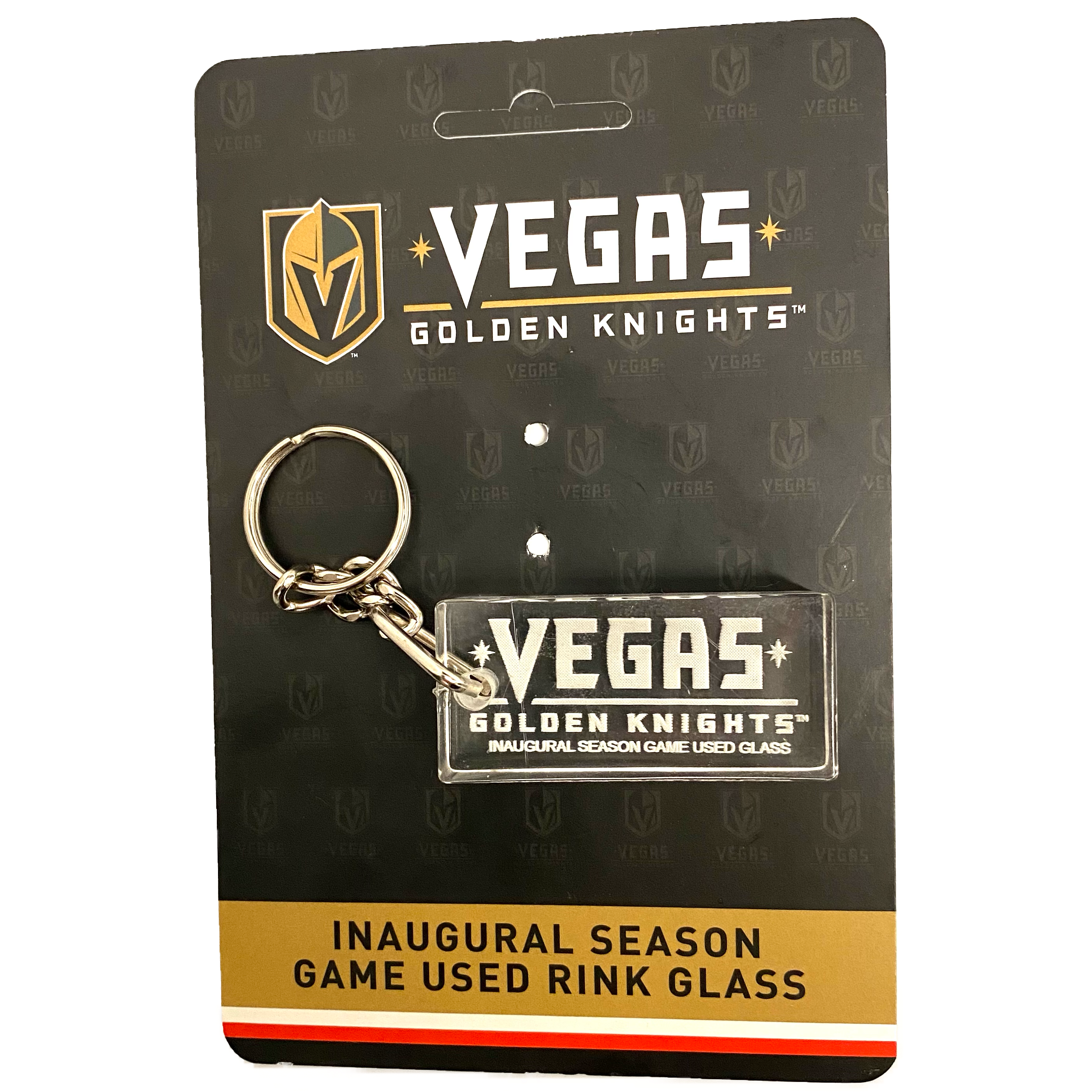 Vegas Golden Knights Rink Glass Keychain - Vegas Team Store
