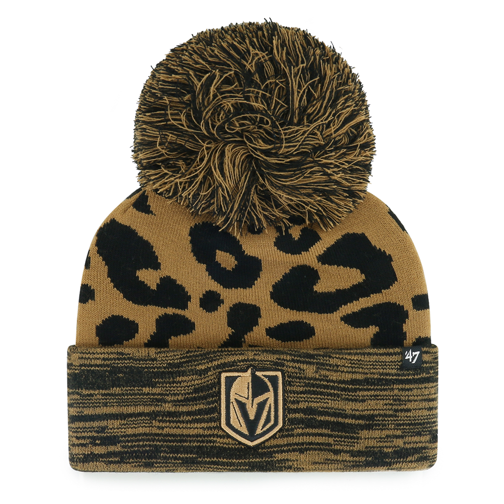 Vegas Golden Knights Rosette Cuff Knit Cap - TAN / OSFM