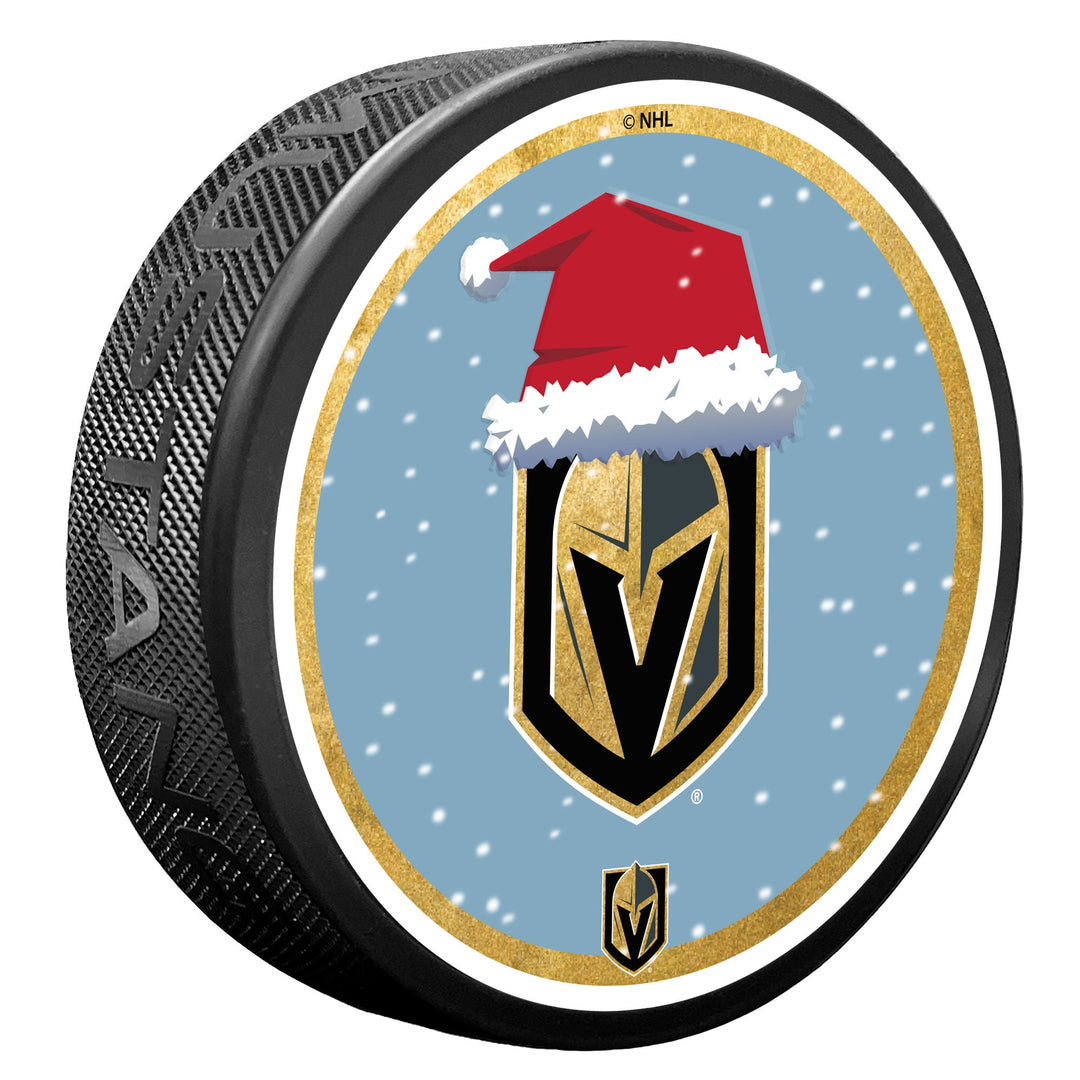 Vegas Golden Knights Santa Hat Puck - Puck