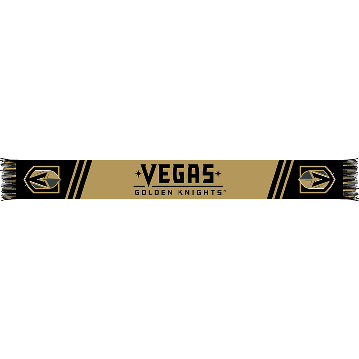 Vegas Golden Knights Slash Woven Scarf - BLACK GOLD / Each