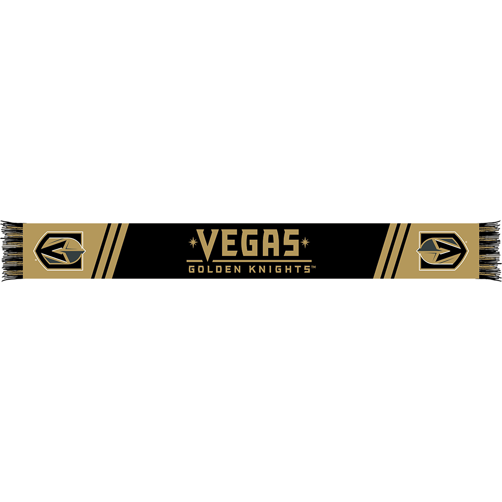 Vegas Golden Knights Slash Woven Scarf - BLACK GOLD / Each