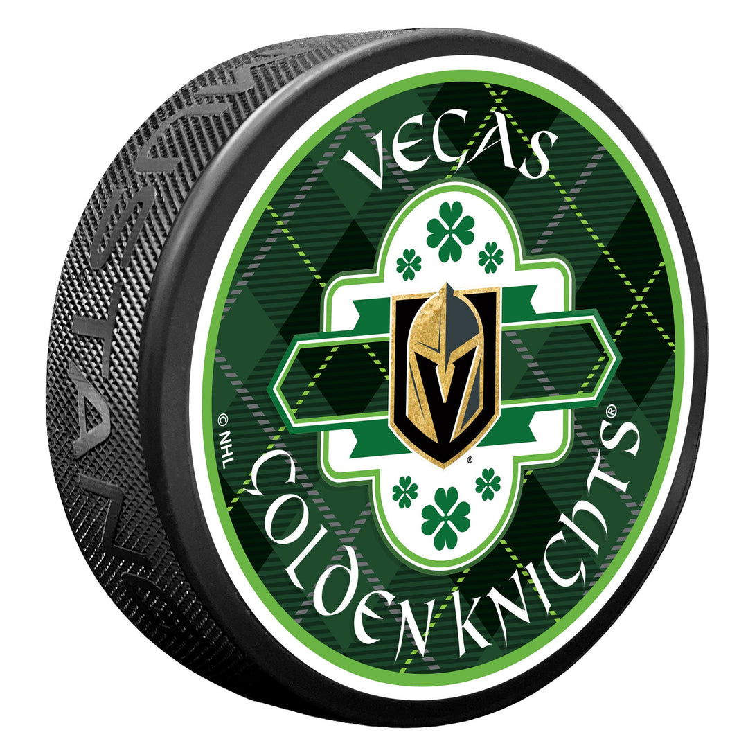 Vegas Golden Knights St. Patrick’s Day Tartan Puck