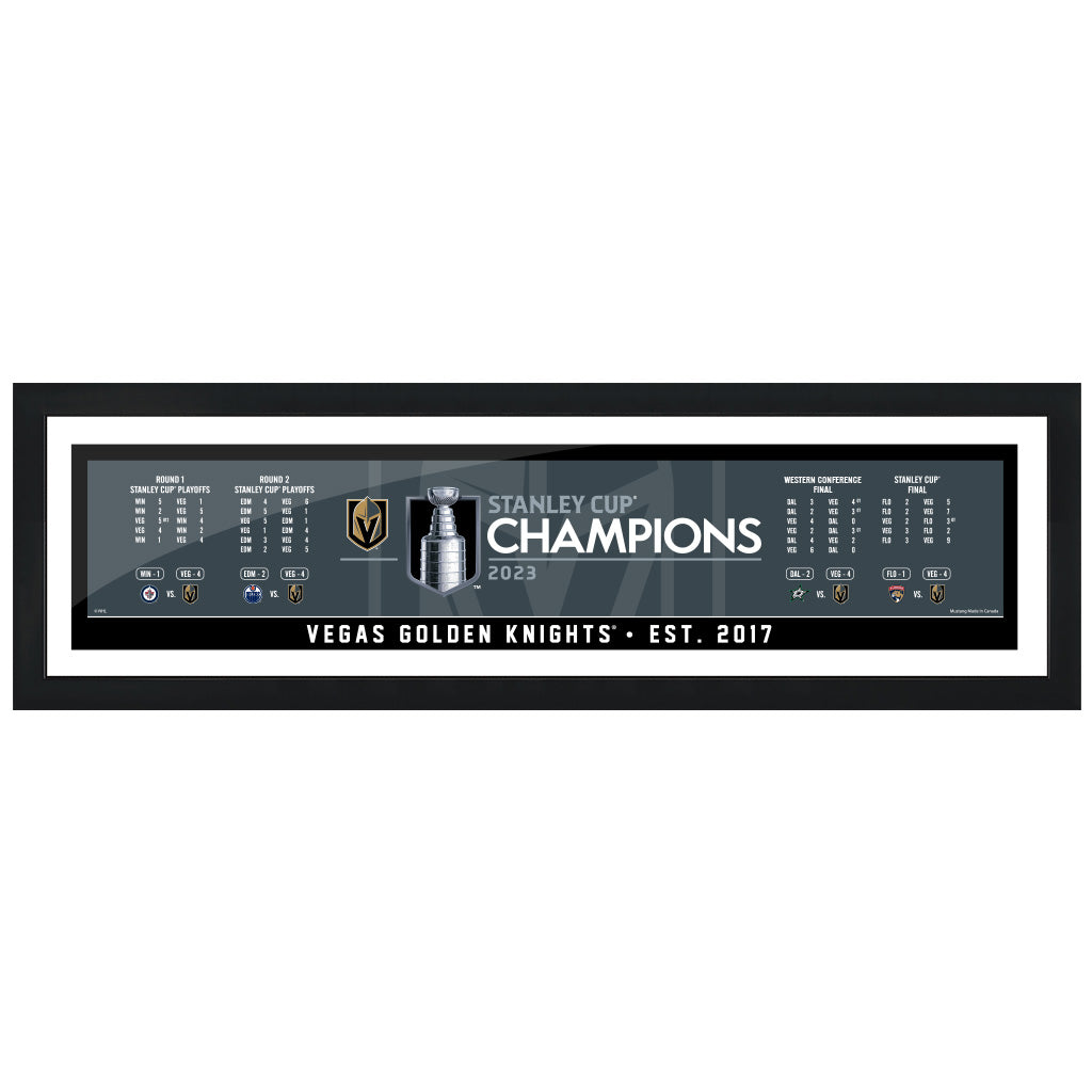 Vegas Golden Knights Stanley Cup Champions Stats Frame