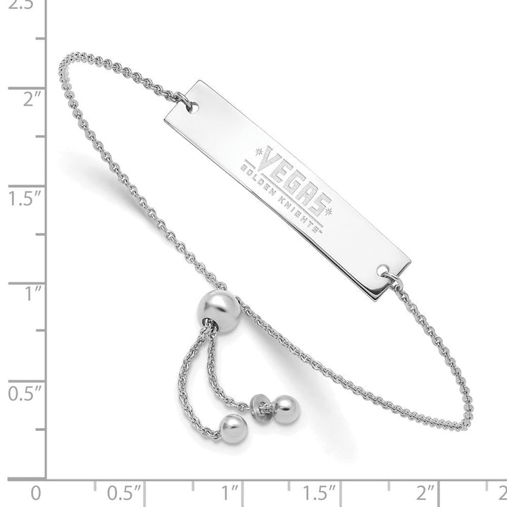 Adjustable sterling silver bracelet with THERE IS HOPE tag for Vegas Golden Knights fans