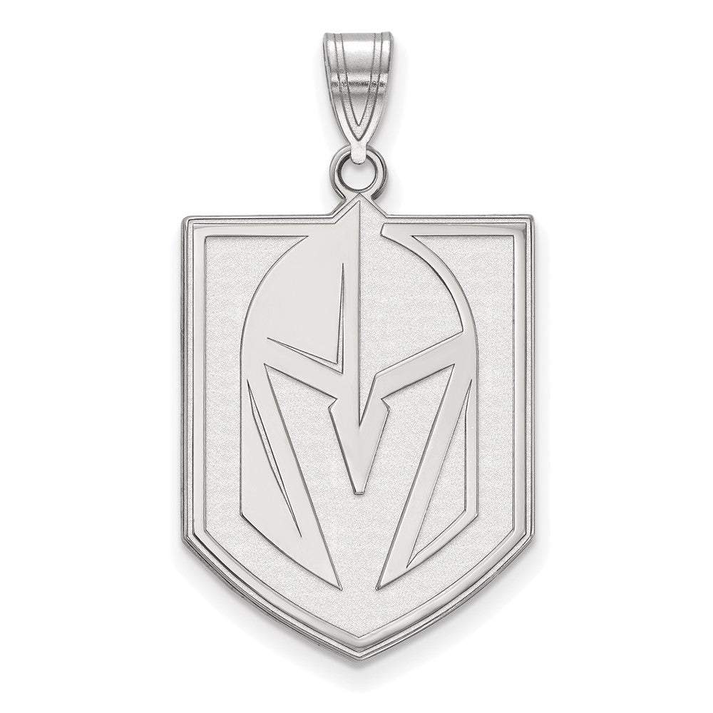 Silver pendant showcasing the Vegas Golden Knights hockey team logo in large design