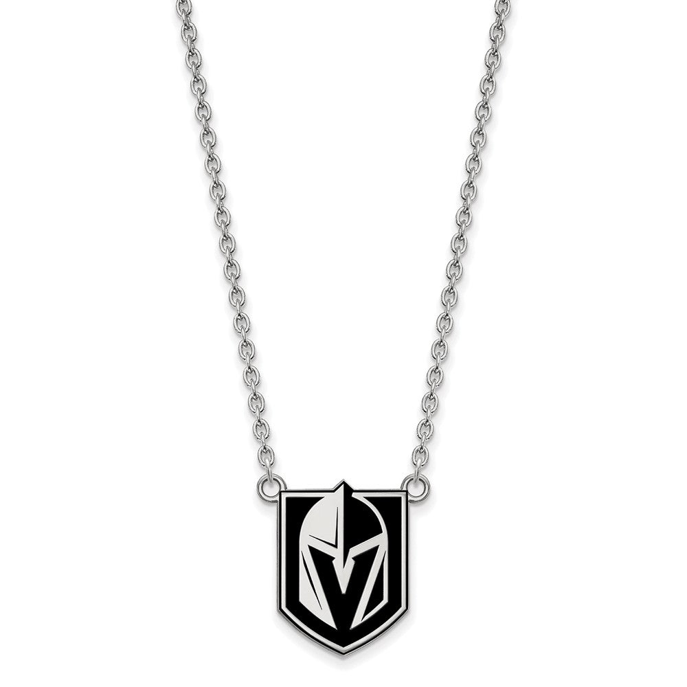 Vegas Golden Knights Sterling Silver Large Epoxy Necklace