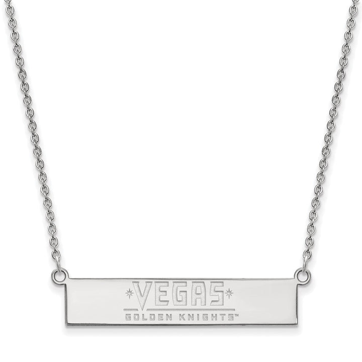 Vegas Golden Knights Sterling Silver Small Bar Necklace