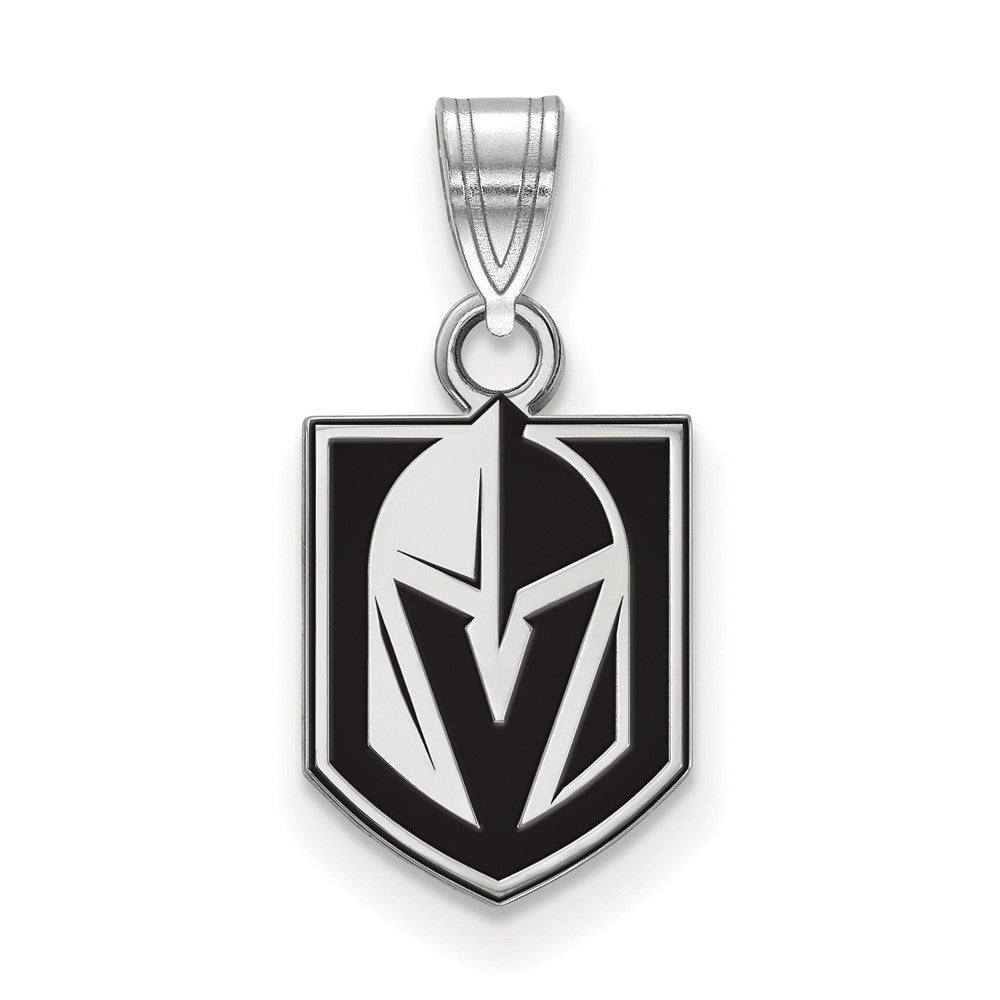 Vegas Golden Knights Sterling Silver Small Enamel Pendant