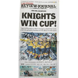 Vegas Golden Knights Team Signed Stanley Cup Lvrj Newspaper #D/12 COA IGM Autographed