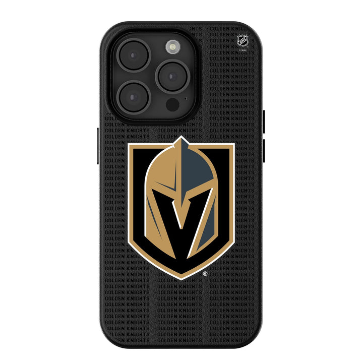 Vegas Golden Knights Text Backdrop MagSafe Compatible Phone