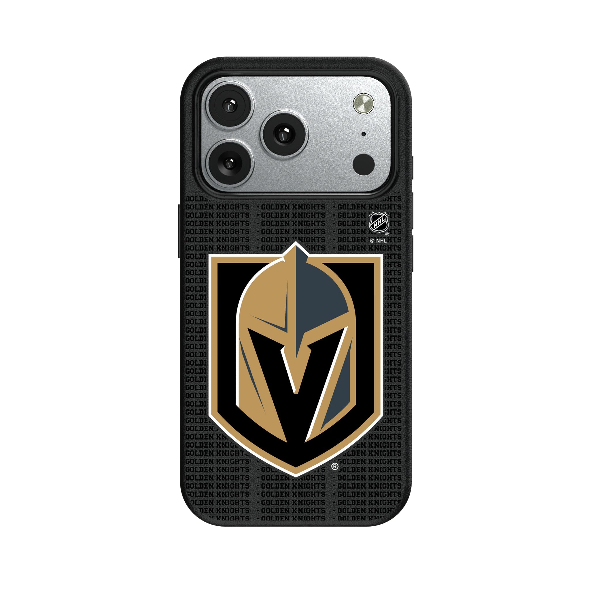 Vegas Golden Knights Text Backdrop MagSafe Compatible Phone Case for Apple iPhone - Vegas Team Store