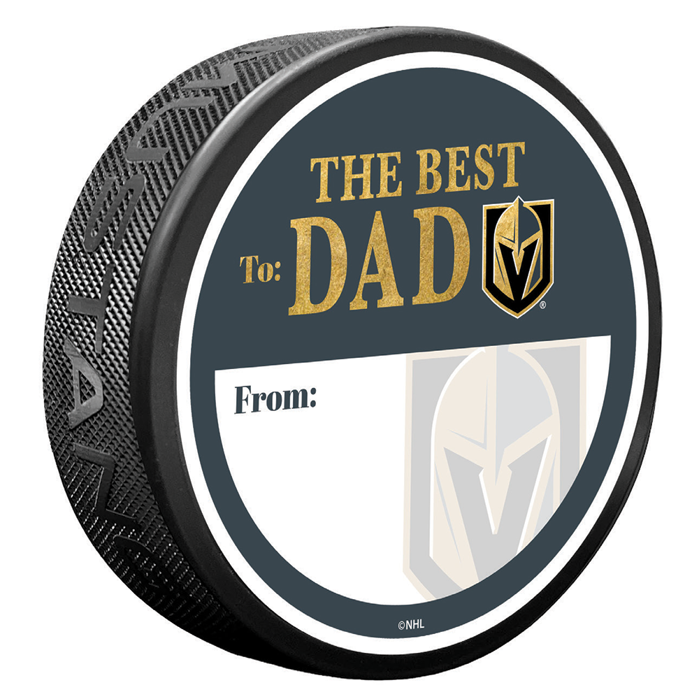 Vegas Golden Knights The Best Dad Signature Puck - Team