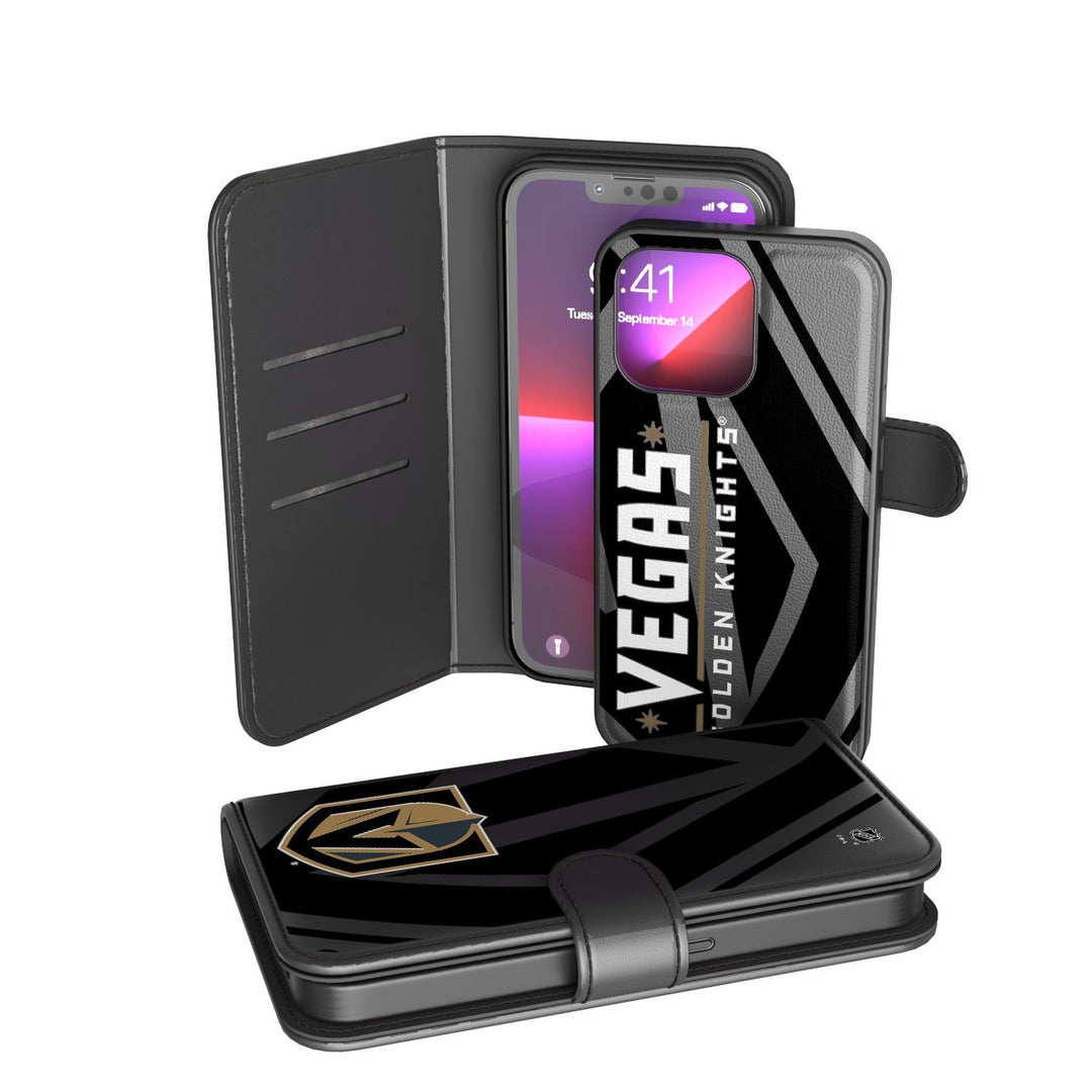 Vegas Golden Knights Tilt Wallet Case - iPhone 15 Pro Max