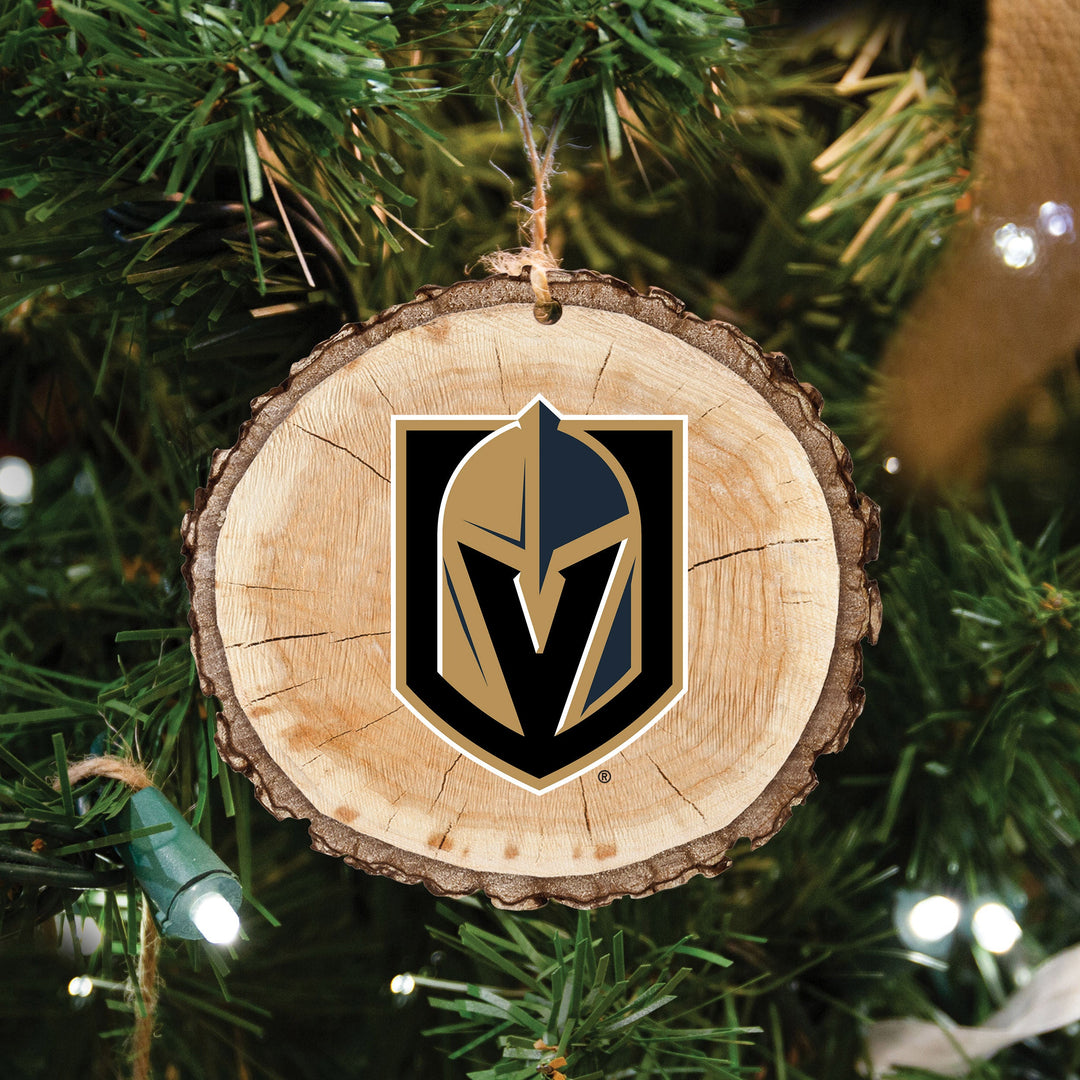 Vegas Golden Knights Tree Bark Ornament - Décor