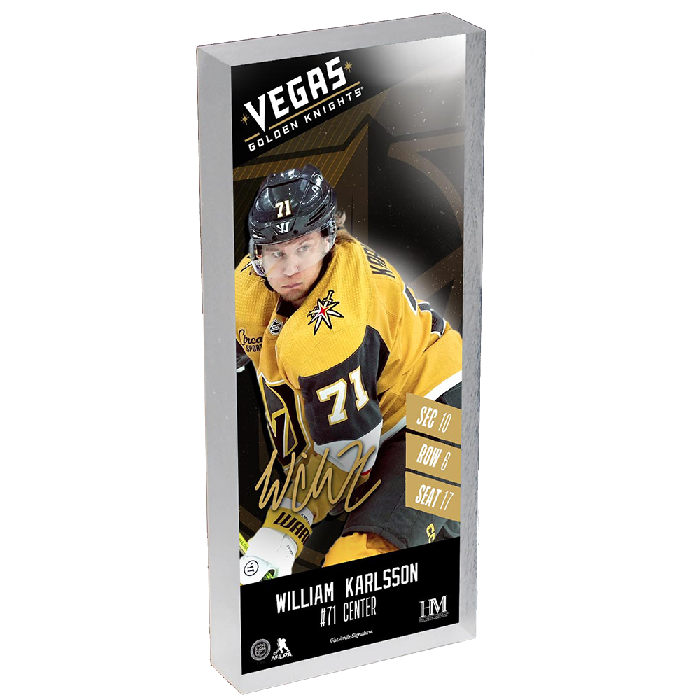 Vegas Golden Knights William Karlsson Ticket Block