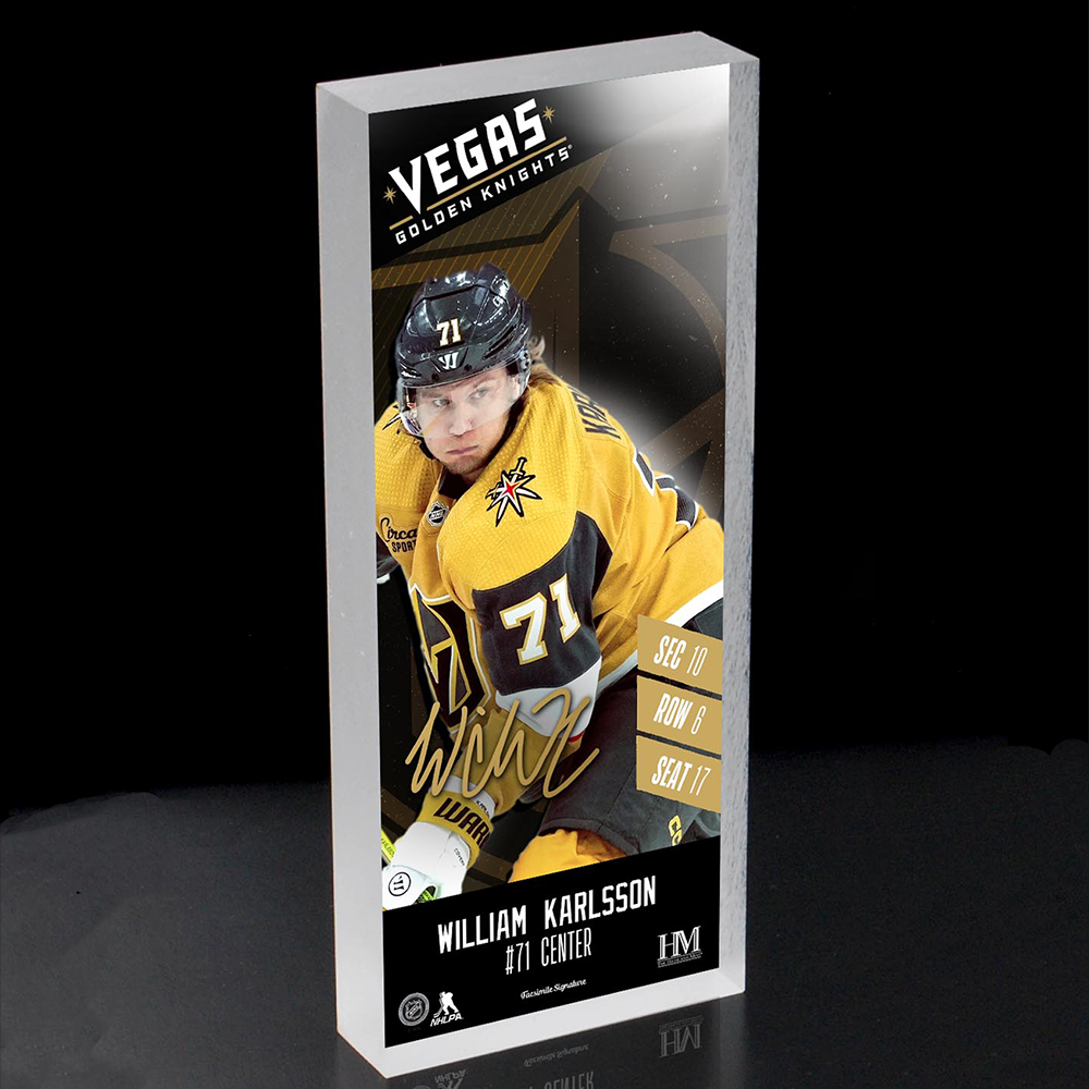 Vegas Golden Knights William Karlsson Ticket Block