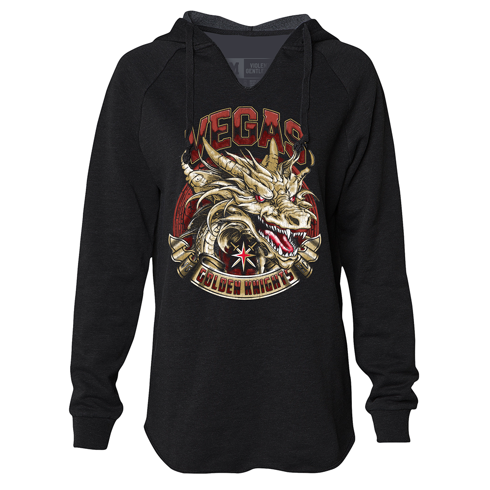 Black hoodie featuring Vegas Golden Knights dragon logo for Lunar New Year celebration