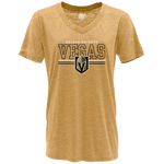 Vegas Golden Knights Women’s Gold Primary Open Block Tee
