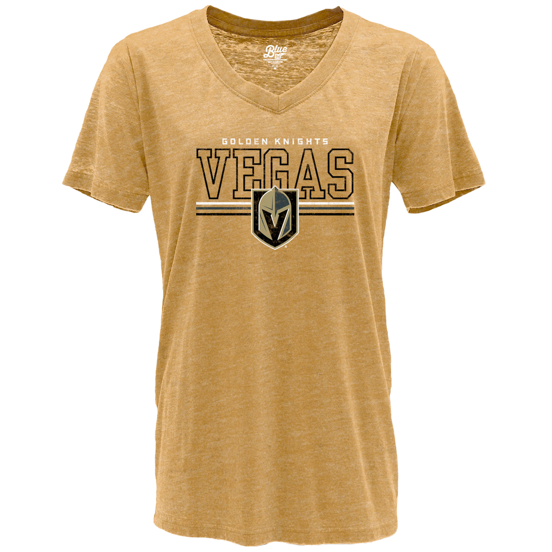 Vegas Golden Knights Women’s Gold Primary Open Block Tee