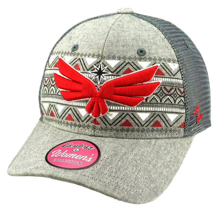 Vegas Knight Hawks Talulah Trucker Cap - GREY RED / OSFM