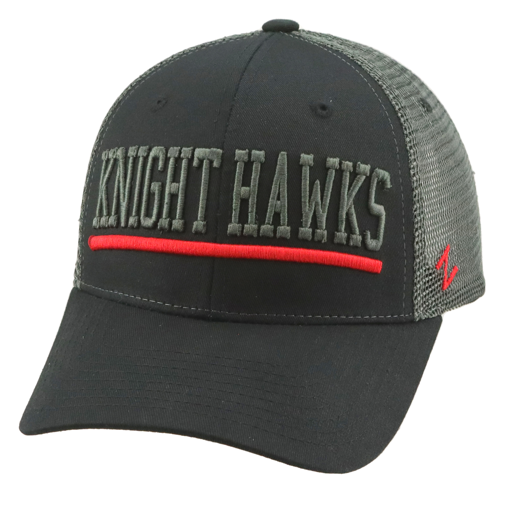 Vegas Knight Hawks Upfront Trucker Cap - BLACK RED / OSFM