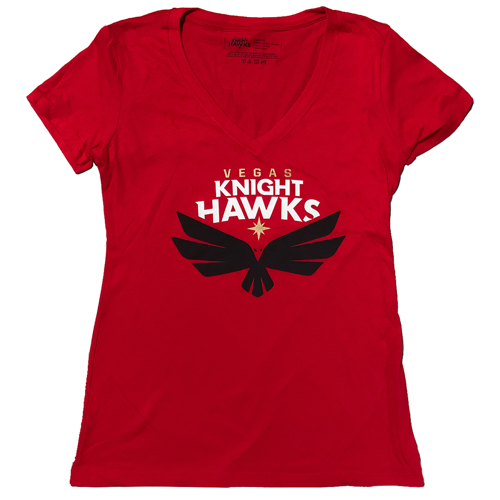 Vegas Knight Hawks Women’s Logo Red Tee - Shirt