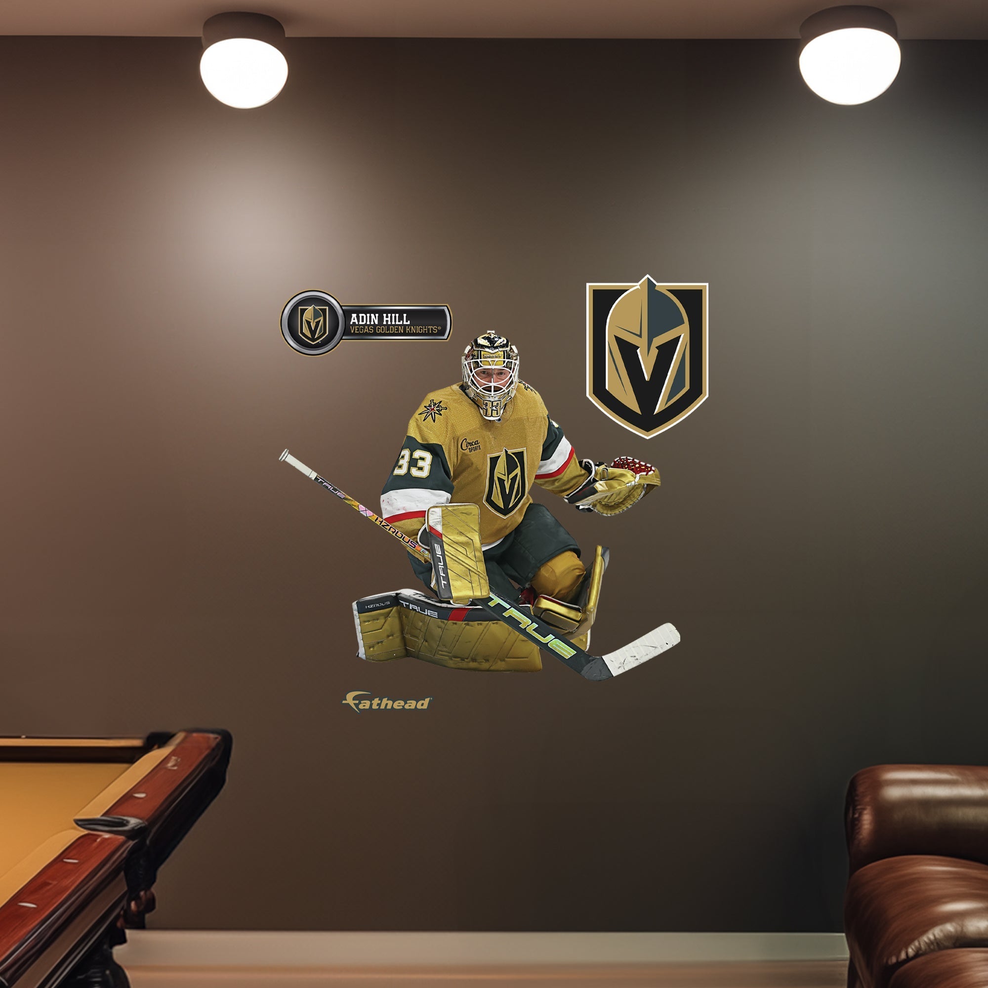 Adin Hill - RealBig Collection - Official NHL - Vegas Golden Knights - Reusable Vinyl Wall Decals