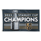 Vegas Golden Knights 2023 Stanley Cup Champions 3 x 5 Deluxe Flag - Vegas Team Store