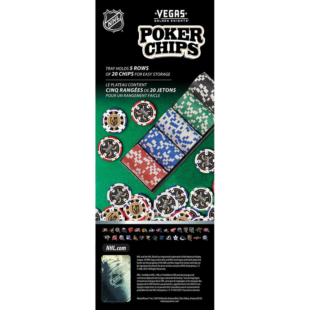 Vegas Golden Knights 100 Piece Poker Chips