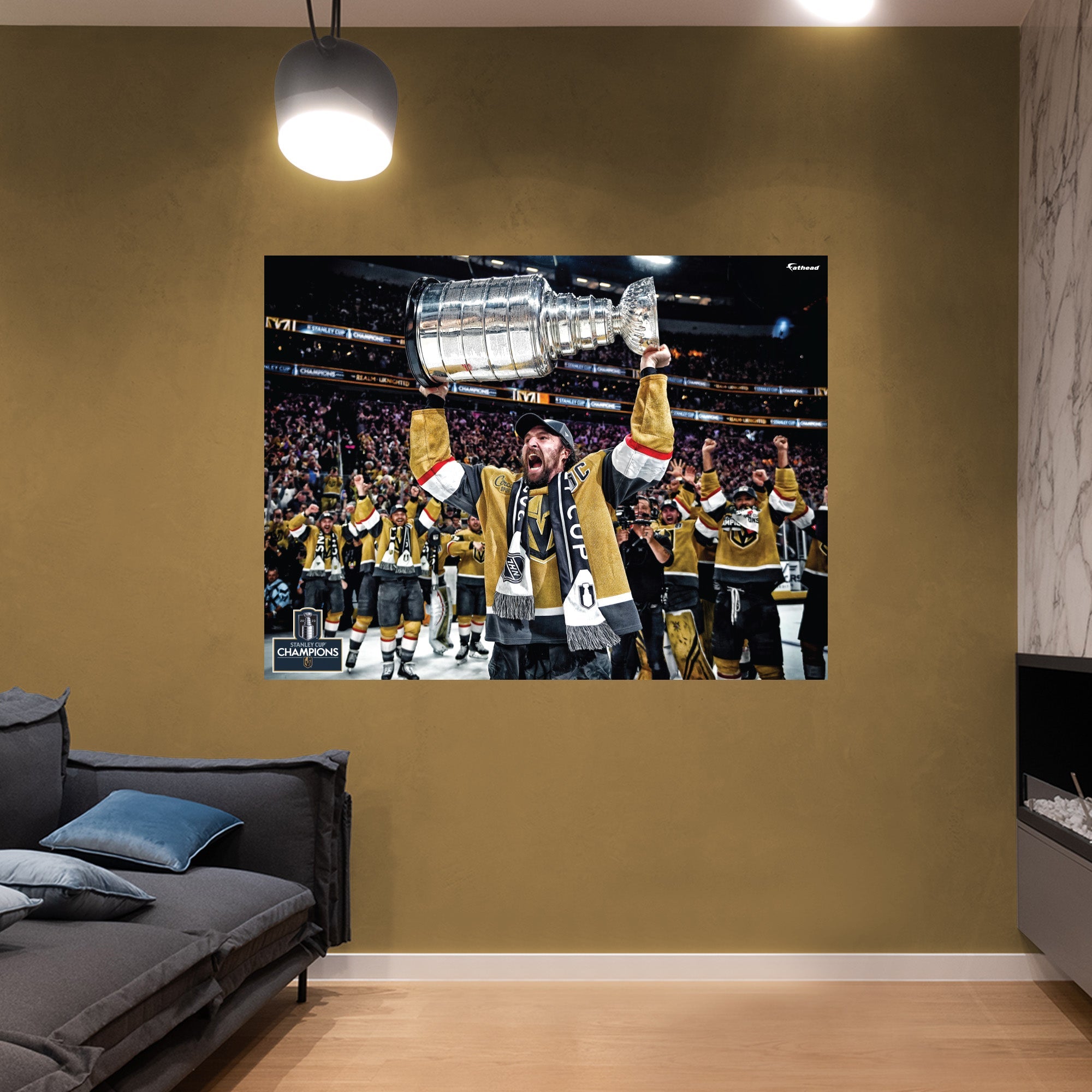 Mark Stone - 2023 Stanley Cup Hoist - Peel & Stick Poster - Official NHL - Vegas Golden Knights - Reusable Vinyl Wall Decal