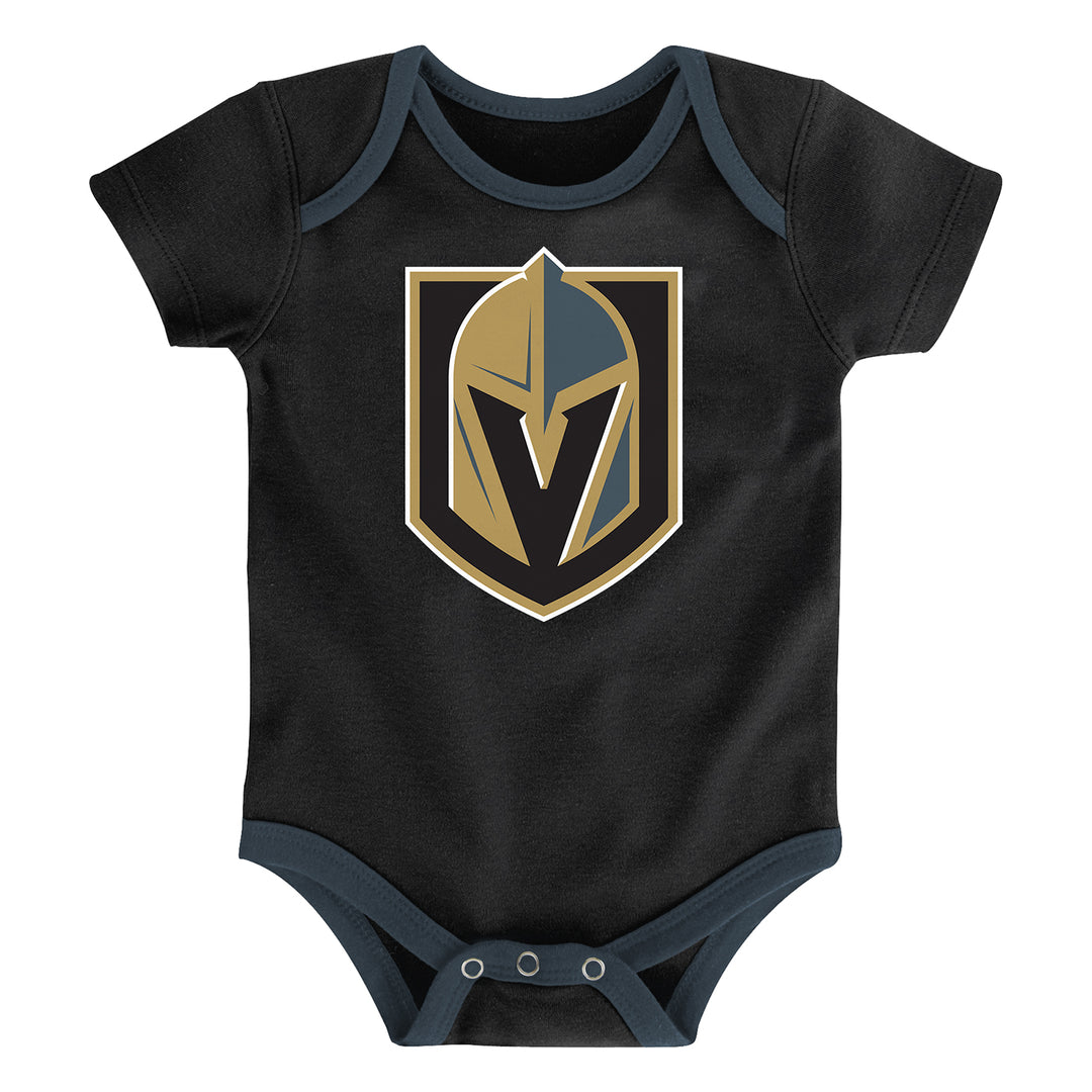 Vegas Golden Knights Outerstuff Infant 3-pack Hat Trick Creeper Set - VegasTeamStore