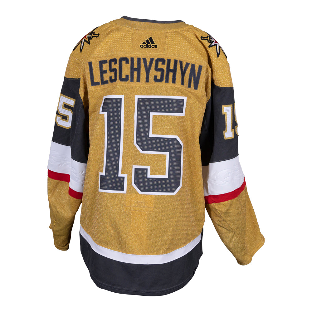 #15 Jake Leschyshyn Game-Worn 2022 All-Star Gold Jersey