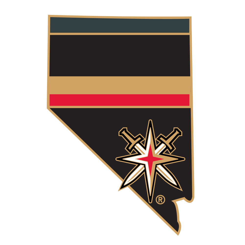Vegas Golden Knights "Nevada secondary logo with stripes" Lapel Pin