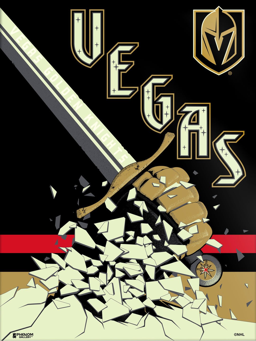 Blank Vegas Golden Knights Reverse Retro Jersey - Athletic Knit LAV763C