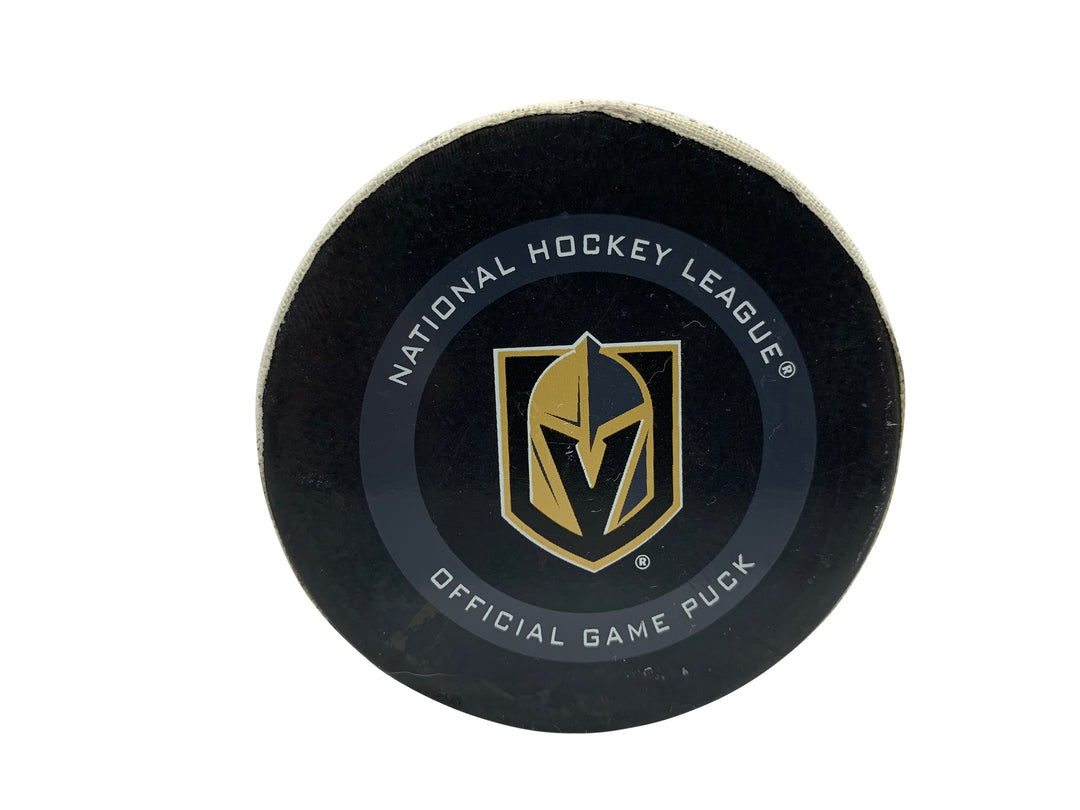 2020 Stanley Cup Playoffs: Chicago Blackhawks vs Vegas Golden Knights, Game 5, Game-Used Puck - Vegas Team Store