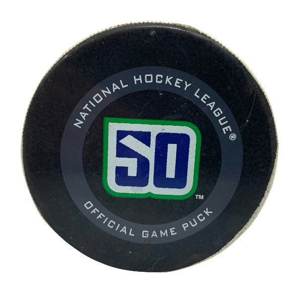 2020 Stanley Cup Playoffs: #88 Nate Schmidt Goal Puck: 8/30/20 - Vegas Team Store