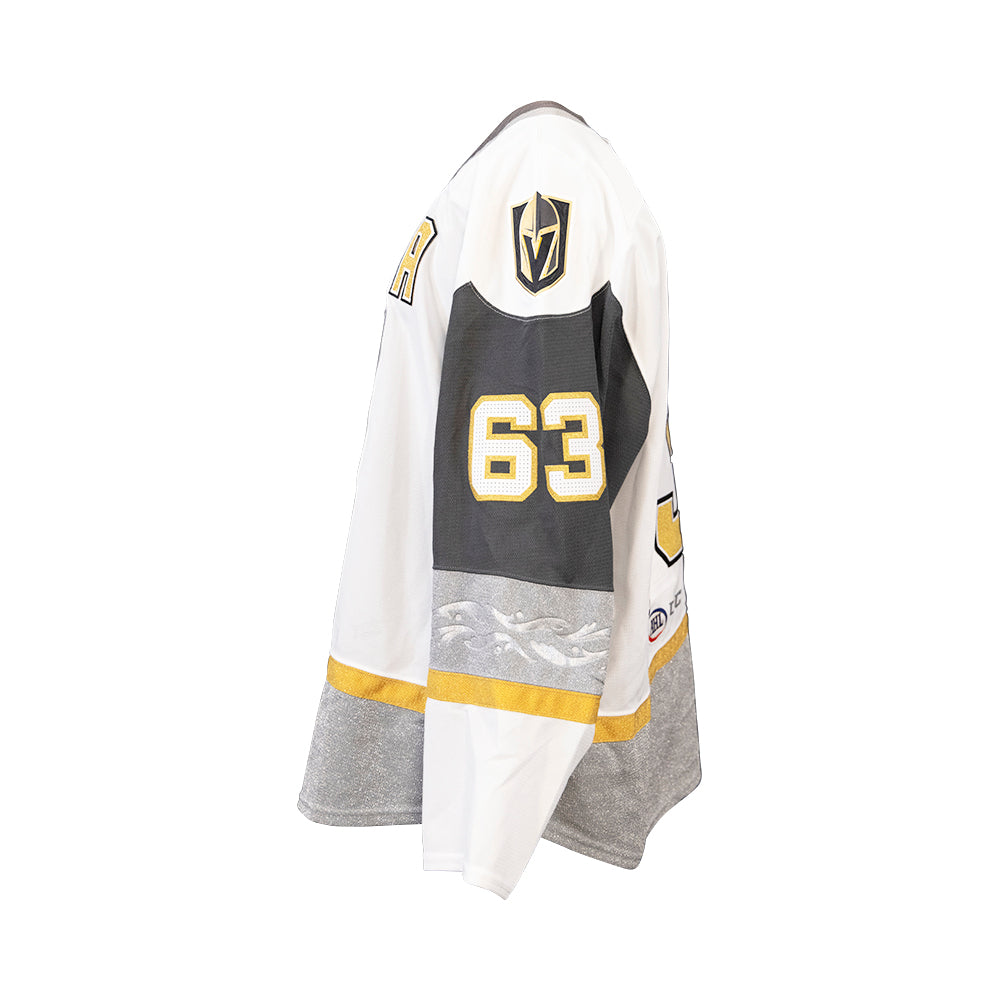 #63 Carl Dahlstrom: Game-Worn & Signed White Jersey