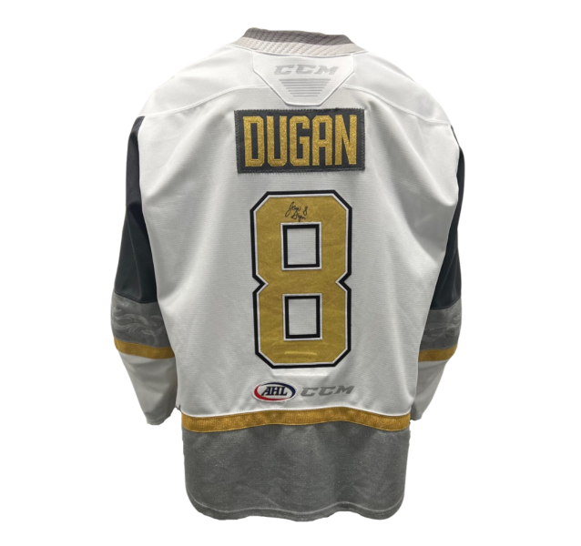 #8 Jack Dugan: Game-Worn & Signed White Jersey