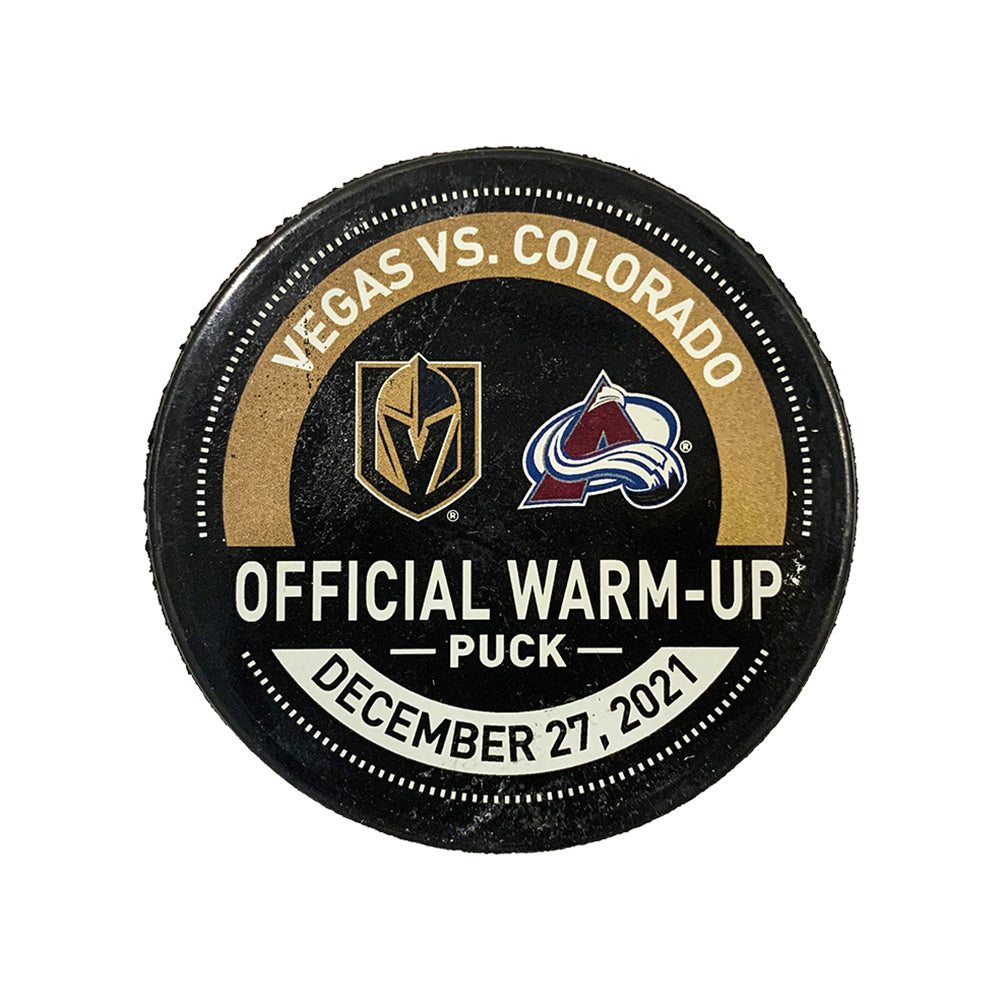 2/16/22 Colorado Avalanche vs. Vegas Golden Knights  Warm-up Puck *Rescheduled Game 12/27/21*