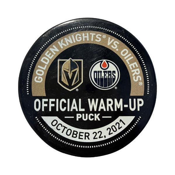 10/22/21 Edmonton Oilers vs. Vegas Golden Knights  Warm-up Puck