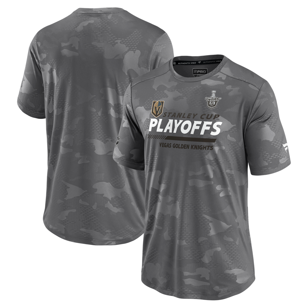 Vegas Golden Knights Authentic Pro 2021 Stanley Cup Playoffs Camo T-Shirt - Vegas Team Store